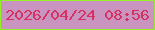 文字の大きさ：5、枠の色：95f026、背景の色：ca94c1、文字の色：d53161 無料ブログパーツのブログ時計
