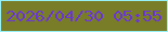 文字の大きさ：2、枠の色：95f1f5、背景の色：7a7d28、文字の色：6836d6 無料ブログパーツのブログ時計