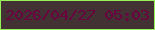 文字の大きさ：5、枠の色：95f357、背景の色：423233、文字の色：6b023f 無料ブログパーツのブログ時計