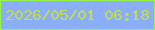 文字の大きさ：1、枠の色：95f448、背景の色：8aaefa、文字の色：c4dc50 無料ブログパーツのブログ時計