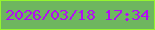 文字の大きさ：1、枠の色：95f52f、背景の色：6eb65f、文字の色：b30cf3 無料ブログパーツのブログ時計