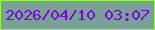 文字の大きさ：4、枠の色：95f73d、背景の色：7aa196、文字の色：7f02e4 無料ブログパーツのブログ時計