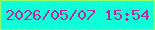 文字の大きさ：1、枠の色：95f867、背景の色：0efed9、文字の色：b52c99 無料ブログパーツのブログ時計