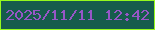 文字の大きさ：4、枠の色：95f91d、背景の色：165c4c、文字の色：9756c7 無料ブログパーツのブログ時計