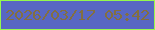 文字の大きさ：4、枠の色：95f94d、背景の色：5867c3、文字の色：836f41 無料ブログパーツのブログ時計