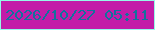 文字の大きさ：3、枠の色：95f9e8、背景の色：c31ca8、文字の色：11729d 無料ブログパーツのブログ時計