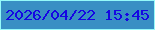 文字の大きさ：4、枠の色：95f9f9、背景の色：398fc4、文字の色：1506e3 無料ブログパーツのブログ時計