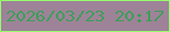 文字の大きさ：5、枠の色：95fe6e、背景の色：9e8398、文字の色：3c9e58 無料ブログパーツのブログ時計