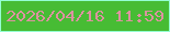 文字の大きさ：2、枠の色：95fed3、背景の色：47bc34、文字の色：dc93a0 無料ブログパーツのブログ時計