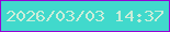 文字の大きさ：1、枠の色：9601d5、背景の色：41d9cc、文字の色：cbedd9 無料ブログパーツのブログ時計