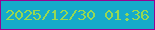 文字の大きさ：3、枠の色：960392、背景の色：15abca、文字の色：96d853 無料ブログパーツのブログ時計