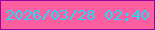 文字の大きさ：1、枠の色：96039f、背景の色：fc5fa0、文字の色：1edbf7 無料ブログパーツのブログ時計