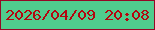 文字の大きさ：2、枠の色：960725、背景の色：50cc8d、文字の色：b4060f 無料ブログパーツのブログ時計
