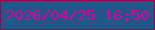 文字の大きさ：4、枠の色：960742、背景の色：235589、文字の色：d606a0 無料ブログパーツのブログ時計