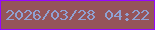 文字の大きさ：4、枠の色：9608fd、背景の色：955459、文字の色：8fa1d2 無料ブログパーツのブログ時計