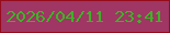 文字の大きさ：5、枠の色：960c1c、背景の色：9f3663、文字の色：3bb525 無料ブログパーツのブログ時計