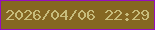 文字の大きさ：4、枠の色：960ebf、背景の色：856722、文字の色：c7bc7b 無料ブログパーツのブログ時計