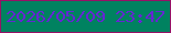 文字の大きさ：3、枠の色：961166、背景の色：008260、文字の色：6625d4 無料ブログパーツのブログ時計