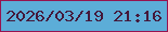 文字の大きさ：2、枠の色：96134f、背景の色：5cadd8、文字の色：44193b 無料ブログパーツのブログ時計