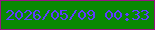 文字の大きさ：3、枠の色：961482、背景の色：088902、文字の色：5e3cff 無料ブログパーツのブログ時計