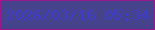 文字の大きさ：2、枠の色：96168c、背景の色：46438c、文字の色：3f3dcc 無料ブログパーツのブログ時計