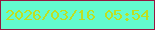 文字の大きさ：4、枠の色：961840、背景の色：63fbce、文字の色：bee020 無料ブログパーツのブログ時計