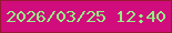文字の大きさ：5、枠の色：961932、背景の色：d10c7c、文字の色：94f186 無料ブログパーツのブログ時計