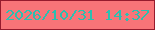 文字の大きさ：5、枠の色：961b2d、背景の色：f87478、文字の色：2bbfb0 無料ブログパーツのブログ時計