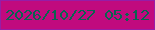 文字の大きさ：3、枠の色：961da7、背景の色：c10a7e、文字の色：0a6450 無料ブログパーツのブログ時計