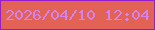 文字の大きさ：3、枠の色：961dcd、背景の色：e26355、文字の色：d482ed 無料ブログパーツのブログ時計