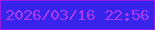 文字の大きさ：2、枠の色：961de5、背景の色：3823ea、文字の色：ad3bf6 無料ブログパーツのブログ時計