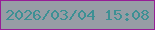 文字の大きさ：5、枠の色：961e96、背景の色：979da5、文字の色：3d9094 無料ブログパーツのブログ時計