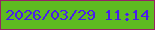 文字の大きさ：1、枠の色：962365、背景の色：5ebb21、文字の色：491deb 無料ブログパーツのブログ時計