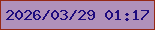 文字の大きさ：3、枠の色：962915、背景の色：b091ba、文字の色：1e0b7e 無料ブログパーツのブログ時計