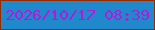 文字の大きさ：2、枠の色：962b02、背景の色：2089cb、文字の色：af1bda 無料ブログパーツのブログ時計