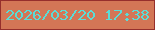 文字の大きさ：3、枠の色：962f2c、背景の色：d37656、文字の色：59ddd7 無料ブログパーツのブログ時計