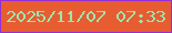 文字の大きさ：1、枠の色：962fd5、背景の色：e75d31、文字の色：9ce5b0 無料ブログパーツのブログ時計