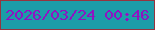 文字の大きさ：4、枠の色：96343e、背景の色：1c9da8、文字の色：9013c2 無料ブログパーツのブログ時計