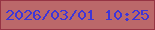 文字の大きさ：4、枠の色：963444、背景の色：bb686a、文字の色：3e35d7 無料ブログパーツのブログ時計