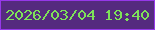 文字の大きさ：2、枠の色：9638e9、背景の色：552a7f、文字の色：7ee159 無料ブログパーツのブログ時計