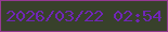 文字の大きさ：3、枠の色：963992、背景の色：38412b、文字の色：7026b6 無料ブログパーツのブログ時計