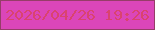 文字の大きさ：1、枠の色：963d68、背景の色：db46b9、文字の色：da436f 無料ブログパーツのブログ時計
