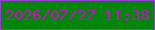 文字の大きさ：2、枠の色：963dd6、背景の色：028609、文字の色：d109cf 無料ブログパーツのブログ時計