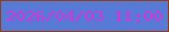 文字の大きさ：3、枠の色：963e0b、背景の色：587ad7、文字の色：d236d9 無料ブログパーツのブログ時計