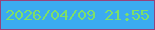 文字の大きさ：2、枠の色：96427b、背景の色：3babf0、文字の色：7ddf69 無料ブログパーツのブログ時計