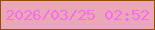 文字の大きさ：3、枠の色：964c01、背景の色：e9a7b9、文字の色：f86ce8 無料ブログパーツのブログ時計