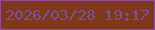 文字の大きさ：4、枠の色：964d94、背景の色：80381c、文字の色：7b5198 無料ブログパーツのブログ時計