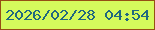 文字の大きさ：2、枠の色：964f14、背景の色：d5fa5c、文字の色：21687f 無料ブログパーツのブログ時計