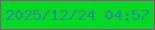 文字の大きさ：1、枠の色：964f83、背景の色：04d925、文字の色：2d8c8e 無料ブログパーツのブログ時計
