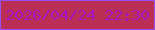 文字の大きさ：4、枠の色：964ff7、背景の色：bc2f54、文字の色：a515c1 無料ブログパーツのブログ時計